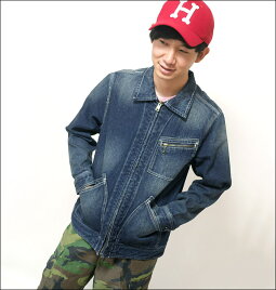 デニムワークジャケット(ヴィンテージウォッシュ)-HOUSTONヒューストン-ut-50462-vw-GR-DENIMトップスGジャンアウターブルゾン長袖アメカジカジュアルユーズド加工メンズファッションセレクト春秋冬服コーデMLサイズ【smtb-m】【RCP】