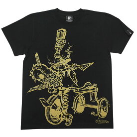 チャイルドウエポン（サンリンシャ）Tシャツ (ブラック)pornoinvarders pi003tee-bk-☆☆- 半袖 黒色 三輪車 骸骨 ドクロ スカル イラスト パンクロックTシャツ ハードコア かっこいい オリジナルブランド メンズ レディース コットン綿100%【RCP】