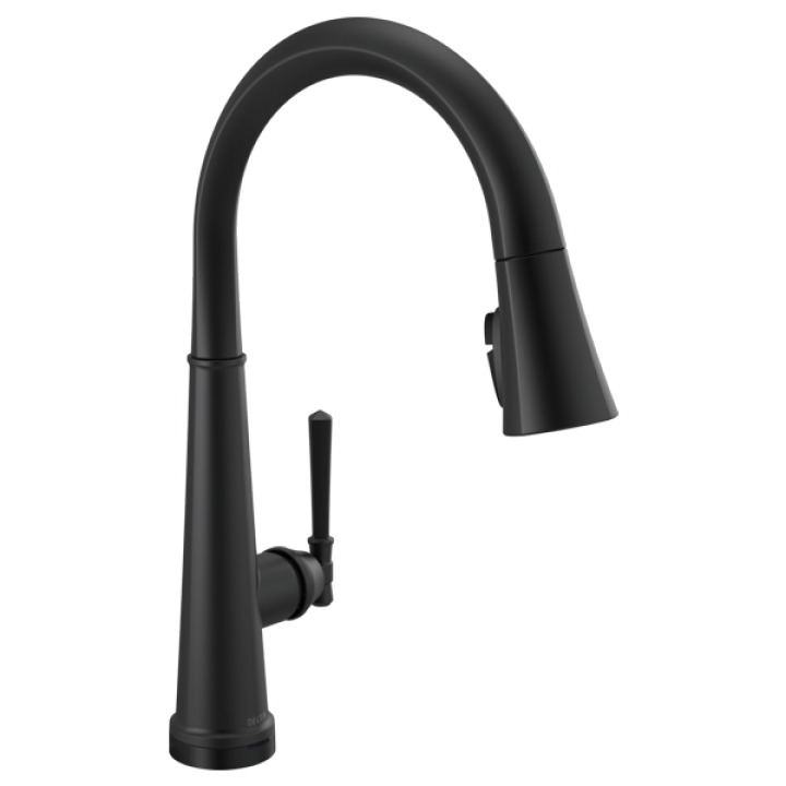 キッチン 混合 タッチ水栓 節水 マットブラック 奥行23.8×吐水口高24.4cm 2年保証 デルタ エメライン/Emmeline 9182T-BL-DST | ビーキューブ楽天市場店 キッチン 混合 タッチ水栓 節水 マットブラック 奥行23.8×吐水口高24.4cm 2年保証 デルタ エメライン/Emmeline 9182T-BL-DST | ビーキューブ楽天市場店