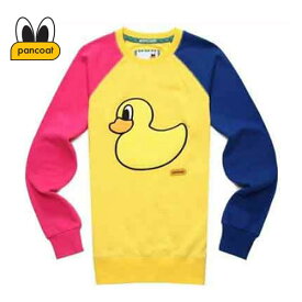 【正規品】PANCOAT パンコート POPDUCK CREWNECK YELLOW トレーナー 長袖 クルーネック Tシャツ スウェット メンズ レディース MTM Tシャツ カジュアル ロングスリーブ 男性用 女性用 ユニセックス トップス NEW! 送料無料