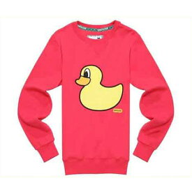 【正規品】PANCOAT パンコート POPDUCK CREWNECK RED キャラクター トレーナー 長袖 クルーネック Tシャツ 長袖 トレーナー スウェット メンズ レディース MTM Tシャツ カジュアル ロングスリーブ 男性用 女性用 ユニセックス トップス