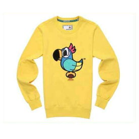 【正規品】PANCOAT パンコート POPPARROT CREWNECK (SUNFLOWER YELLOW) キャラクター トレーナー 長袖 クルーネック Tシャツ 長袖 トレーナー スウェット メンズ レディース MTM Tシャツ カジュアル ロングスリーブ 男性用 女性用 ユニセックス トップス! 送料無料