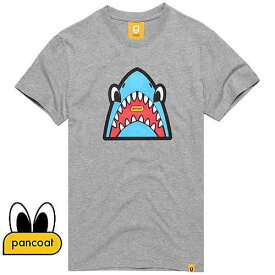 【正規品】PANCOAT パンコート キャラクター T-シャツ POPSHARK T-SHIRTS (HEATHER GREY) 半袖 夏 Tシャツ メンズ レディース