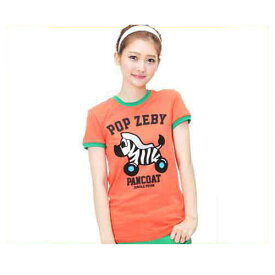 【正規品】PANCOAT パンコート キャラクター T-シャツ POPZEBY TYPOGRAPHY T-SHIRTS (GRAPEFUIT ORANGE) 半袖 夏 Tシャツ メンズ レディース