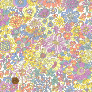 �yLIBERTY FABRICS�z 2024�t�� �C�^���A���^�i���[�� Rainbow Garden ���C���{�[�E�K�[�f�� 3634107-24cu ���o�e�B�E�t�@�u���b�N�X