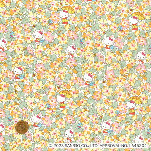 【LIBERTY FABRICS】 ハローキティ タナローン Primrose Meadow プリムローズメドゥ 黄 dc33493-j24b リバティ・ファブリックス