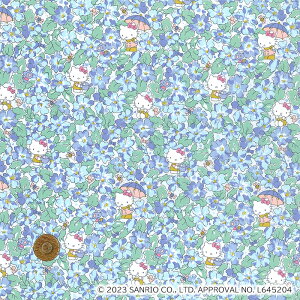 【LIBERTY FABRICS】 ハローキティ タナローン Primrose Meadow プリムローズメドゥ 青 dc33493-j24d リバティ・ファブリックス