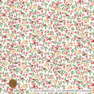 【LIBERTY FABRICS】 ハローキティ タナローン Cherries and Bows チェリーズアンドボウズ 赤 dc33495-j24a リバティ・ファブリックス