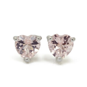 モルガナイト ハートシェイプ ピアス「ロヴェート」 PT900 K18 K10対応 PT,K18はご注文後弊社で金種選択に記載のある金額を加算しご連絡します  誕生石 4月 春色ピンク