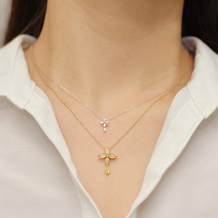 楽天市場 オパール クロス ペンダントトップ サザンクロス K18 K10金種対応 K10仕様は別ページにございます 誕生石 10月 ベーネ ベーネ