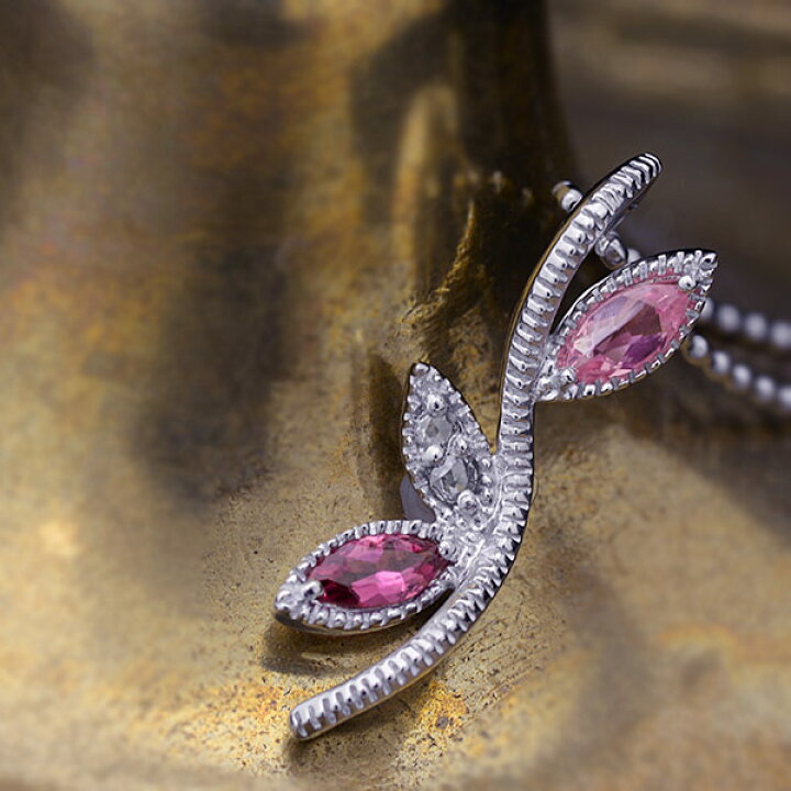 楽天市場】ピンクトルマリン×ローズカットダイヤペンダントトップ  