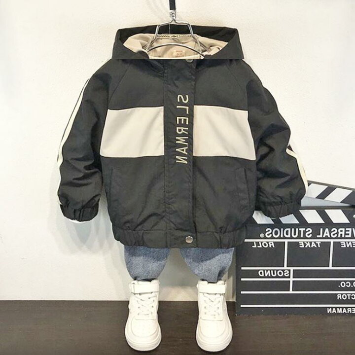 楽天市場 キッズ ベビー フード付き マウンテンパーカー ジャケット ジャンパー 可愛い おしゃれ 流行 女の子 男の子 子供 こども ジュニア 100 110 1 130 140 アウター 春 夏 秋 冬 子供服 マウンパ ブラック オフホワイト 黒 フーディー アウトドア