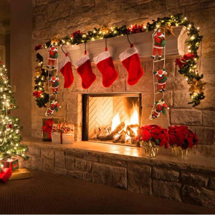 楽天市場 クリスマス はしごサンタ飾り サンタ３体 クリスマスツリー オーナメント サンタクロース 人形 パーティー 吊り 飾り付け クリスマス 部屋 装飾 デコレーション 吊り装飾用 子供 雰囲気 人気 インテリア クリスマス 飾り ビジュー
