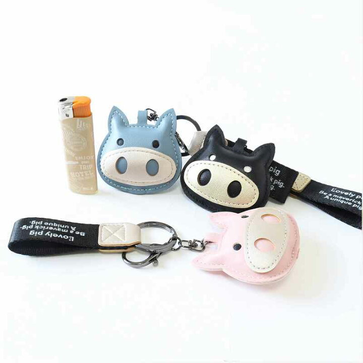 豚 キーホルダー 幸せを呼ぶブタ 幸運 癒し アニマル 動物 ぶた 子豚 ピッグ 良質