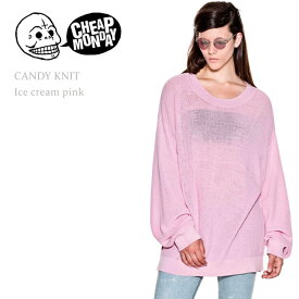【SALE】Cheap Monday（チープマンデー）CANDY KNIT Ice Cream Pink トップス/ニット/プルオーバー/オーバーサイズニット