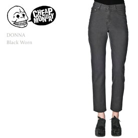 【SALE】Cheap Monday（チープマンデー）DONNA HIGH RISE COMFORT FIT Black Worn カラーデニム/ブラックデニム/ボーイフレンド/ストレート