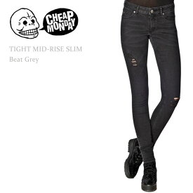 【SALE】Cheap Monday（チープマンデー）TIGHT MID RISE SLIM Beat Greyスキニー/カラーデニム/ブラックデニム