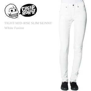 �ySALE�zCheap Monday�i�`�[�v�}���f�[�jTIGHT MID RISE SLIM SKINNY White Fusion�X�L�j�[/�f�j��/�_���[�W���H/�z���C�g�f�j��/�J���[�f�j��