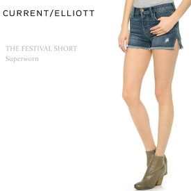 【SALE】Current Elliott（カレントエリオット）THE FESTIVAL SHORT Superwornショートデニム/ショートパンツ/デニムショート