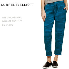 【SALE】CURRENT ELLIOTT（カレントエリオット）THE DRAWSTRING LOUNGE TROUSER Blue Camoリラックストラウザー/カラーデニム/カモフラージュ