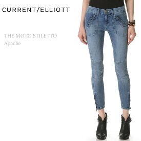 【SALE】Current Elliott（カレントエリオット）THE MOTO STILETTO Apacheスキニー/裾ジップ/クロップド