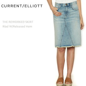 【SALE】CURRENT ELLIOTT（カレントエリオット）THE REWORKED SKIRT Riad W/Released Hem/スカート/デニム/ミドル丈/ショートデニム