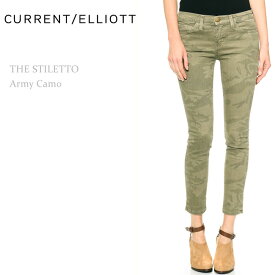 【SALE】Current Elliott（カレントエリオット）THE STILETTO Army Camoクロップスキニー/スキニー/プリント