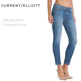 【SALE】Current Elliott（カレントエリオット）THE STILETTO Townsend Destroyクロップド/スキニー/デニム