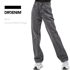 【SALE】DR DENIM（ドクターデニム）BETH Sky High Relaxed Straight Cyclone Vintage Blackストレート ジーンズ リラックスストレート ハイライズストレート デニム レディースジーンズ ドクターデニム