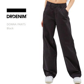 【SALE】DR DENIM ドクターデニム DONNA PANTS Sky High Wide Straight Black ワイドパンツ レディース ブラック ワイド チノパン チノ ブラック パンツ ハイライズ レディース dr denim