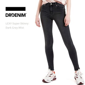 【SALE】DR DENIM（ドクターデニム）LEXY Super Skinny Dark Grey Mist スキニージーンズ ジーンズ レディースジーンズ スーパースキニー カラーデニム ブラックデニム ドクターデニム