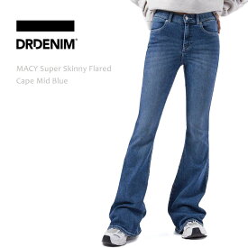 【SALE】DR DENIM ドクターデニム MACY Super Skinny Flared Cape Mid Blue フレアパンツ デニム フレアデニム フレアーパンツ レディース ジーンズ フレアジーンズ レディースデニム dr denim