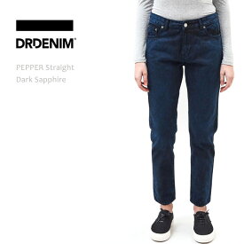 【SALE】DR DENIM（ドクターデニム）PEPPER HIGH RISE STRAIGHT Dark Sapphire ハイライズデニム リラックスフィット ストレートデニム ルーズデニム