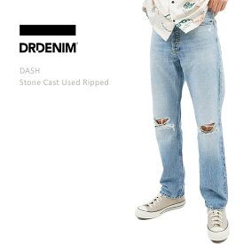 DR DENIM（ドクターデニム）DASH Relaxed Straight Stone Cast Used Rippedストレートデニム メンズデニム ダッシュ ワイドデニム ダメージデニム メンズジーンズ メンズパンツ ドクターデニム