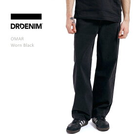 DR DENIM ドクターデニム OMAR Wide Straight Worn Black ワイドパンツ メンズ ワイド デニム ブラック ジーンズ ストレート ブラックデニム メンズジーンズ dr denim