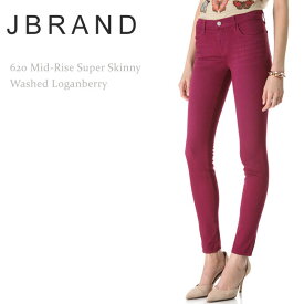 【SALE】J Brand（ジェイブランド・ジェーブランド）620 Mid-Rise Super Skinny Washed Loganberryカラーデニム/スキニーデニム