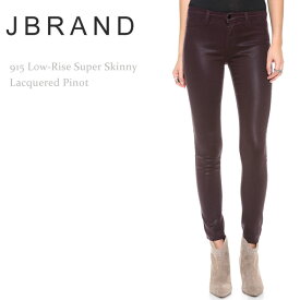 【SALE】J Brand（ジェイブランド・ジェーブランド）915 Low-Rise Super Skinny Lacquered Pinotスキニーデニム/カラーデニム/コーティングデニム