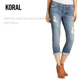 【SALE】KORAL（コラール）CROP RELAXED SELVAGE SKINNY 48Month Destroy ボーイフレンド/リラックスデニム/リラックススキニー/デニム