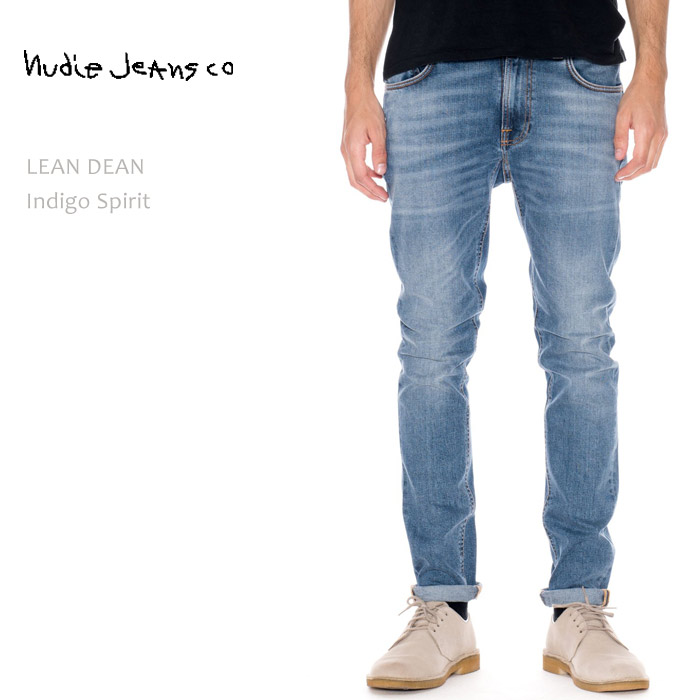 【SALE】 NUDIE JEANS ヌーディージーンズ LEAN DEAN Indigo Spiritヌーディージーンズ リーンディーン  タイトストレート メンズデニム デニムパンツ ジーンズ nudie jeans co | ＢＬＵＥ　ＡＤＤＩＣＴ