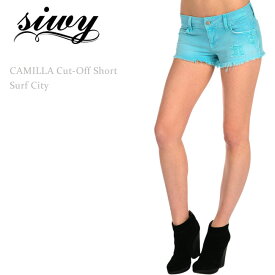 【SALE】Siwy（シィーウィー）CAMILLA Cut-Off Short Surf Cityショートデニム/カットオフショート/ショートパンツ/カラーデニム