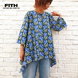 【★40%OFF】SALE セール FITH フィス フラワープリント 7分袖チュニック 232105 ブランド レディース トップス シャツ プルオーバー ブラウス 花柄ブラウス 花柄プルオーバー フラワープリントプルオーバー