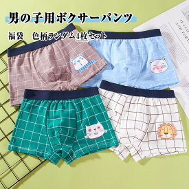 【 30％OFFクーポン 】 【福袋 】【 色柄ランダム4枚セット】 男の子 下着 キッズ ボクサーパンツ ボクサーショーツ 前閉じ 男の子 ショーツ ボクサー インナーパンツ 子供服 春 夏 秋 M L XL 2XL 3XL 4XL 綿95％　コットン　通気性 排汗 伸縮性 柔軟性