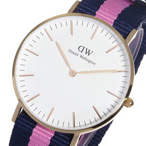 �_�j�G���E�F�����g�� DANIEL WELLINGTON �r���v CLASSIC WINCHESTER 36 ���[�Y�S�[���h 0505DW DW00100033 �z���C�g �u���[ �s���N �z���C�g