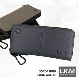 【メール便送料無料】LRM リング付き長財布 長札財布 ロングウォレット ドロップリング メンズ ボーイ 男の子 レディース 合皮 ロゴ lrm L.R.M l.r.m 高級感 プチプラ 開運 一粒万倍日 あす楽 cmk200668