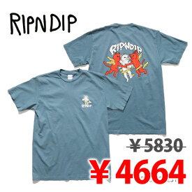 リップンディップ【RIPNDIP】RNDHOL23169 Bad Influence Tee 半袖 Tシャツ ネコ ストリート スケーター メンズ レディース ユニセックス 猫【ネコポス発送】