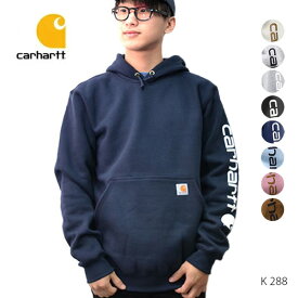 カーハート【carhartt】K288 メンズ トップス パーカー スウェット Midweight Hooded Logo Sweatshirt ヘザーグレー ブラック【あす楽】