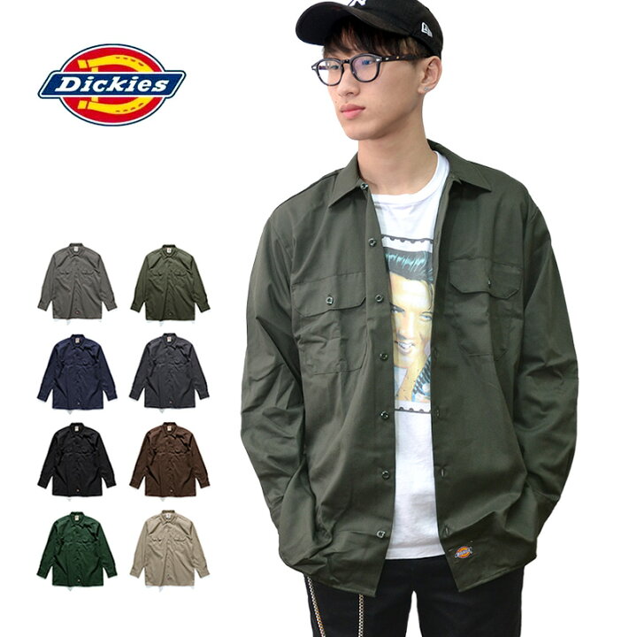 楽天市場】ディッキーズ【Dickies】LONG SLEEVE TWILL WORK SHIRT ワークシャツ ボタンシャツ 作業服 アメカジ US規格  574 長袖 全8カラー ブラック カーキ ネイビー メンズ ポケット付【あす楽】 : ボブズ洋品店