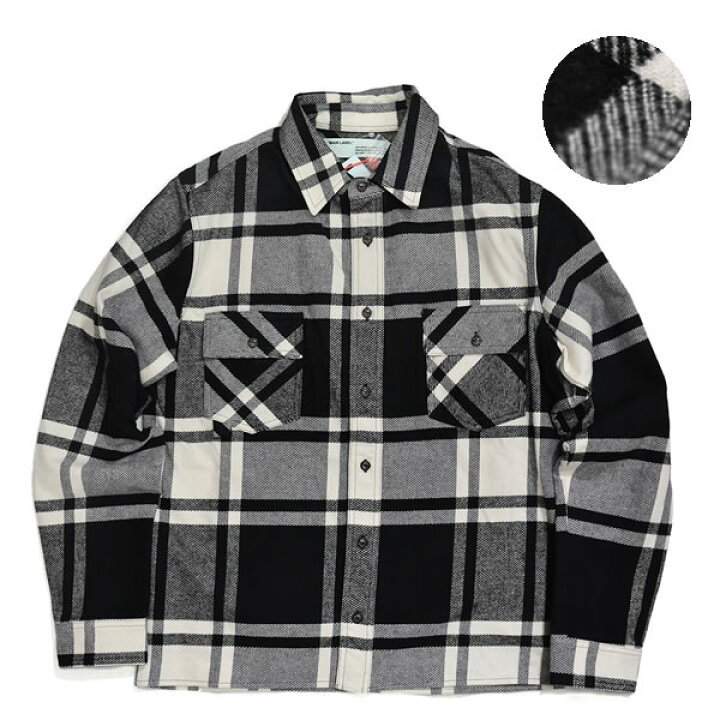 楽天市場】オフホワイト【Off-White】 正規品 STENCIL FLANNEL SHIRT 