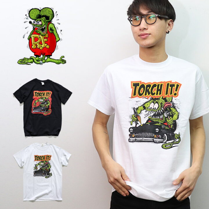 楽天市場】ラット フィンク【Rat Fink】TORCH IT WHITE ホワイト BLACK 