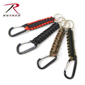 ���X�R �yRothco�zPARACORD KEYCHAINS W/CARABINER �J���r�i �L�[�`�F�[�� �L�[�z���_�[ �L�[�����O �� �o�b�N �x���g �p���V���[�g�R�[�h ���[�v 9179(OLIVE DRAB AND BLACK)/9803(WOODLAND CAMO)/9804(RED AND BLACK)/9808(BL